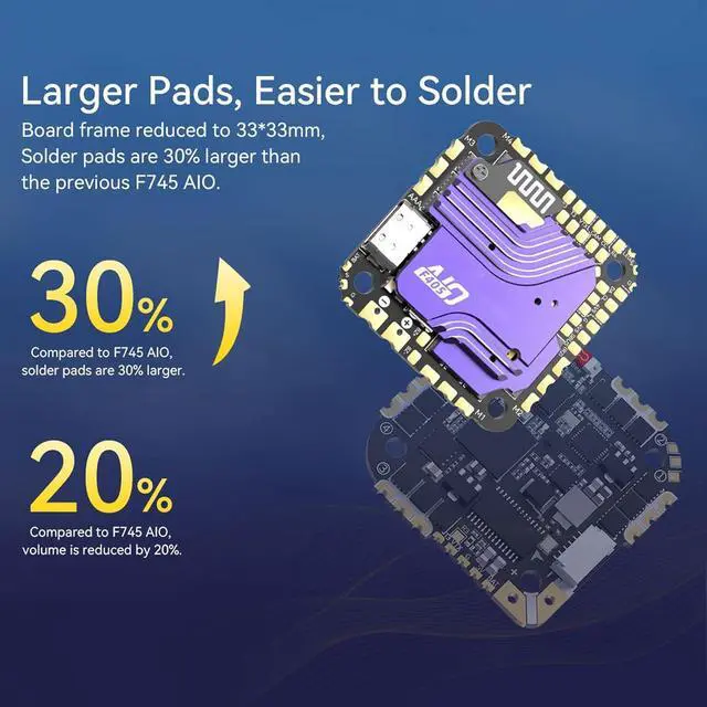 Alt view image 7 of 7 - Professional F405 40A 25.5x25.5 3-6S Flight Controller For Link/Caddx Vista FPV Accessories Integrated Flight Controller
