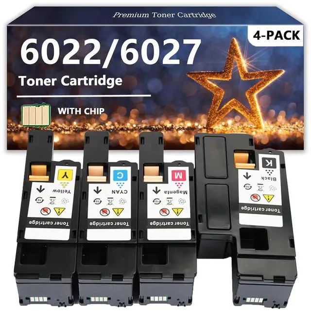 Main image of 6022 6027 Toner Cartridges Compatible for Xerox 106R02759 106R02756 106R02757 106R02758, Work for Phaser 6022 6020 Workcentre 6025 6027 Printers, 1 Set