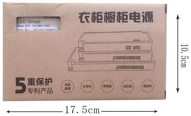 Alt view image 3 of 5 - Ultra-Thin Cabinet Light Power Supply Wardrobe Light Strip Ultra-Thin Enough Power Constant Current Constant Voltage Power Supply Controller(120W)