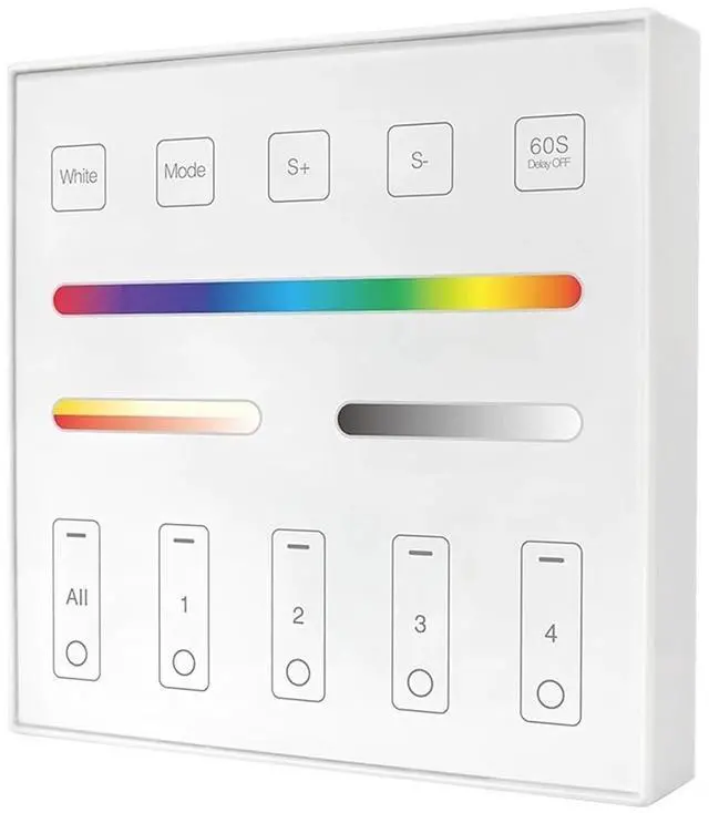 Main image of Panel Sensitive Touch Remote Control for LED Light Strip DIM CCT RGB RGBW RCT 4 Zones 30 Meters(for RGB RGBW RGBCCT)