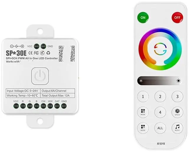 Main image of LED Controller SP530E SP630E 5 Channel PWM SPI Pixel LED Strip WS2811 WS2812B SK6812(SP630E,RB4 Only for RGBCCT)
