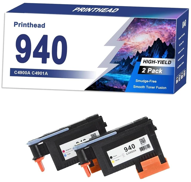 Main image of 940 C4900A C4901A Printhead Compatible Replacement for HP Printers | to Work with Officejet Pro 8000 8500 8500A 8500A Plus 8500A Printer Printer,Unwavering Performance 1set