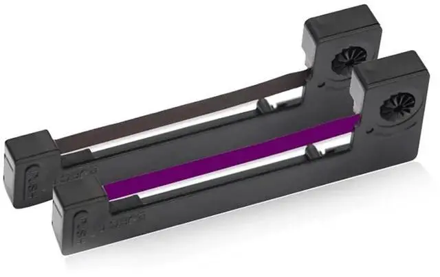 Alt view image 5 of 5 - 10pcs Black Purple Taxi Ribbon Cartridge Tape ERC-09 ERC09 Fit Compatibility FUJITSUF 3588B/3589D CASIODT6000/FE-700/PCR365(10pcs Black)