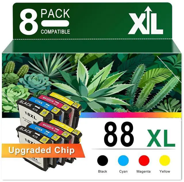Main image of 88XL Ink Cartridge Compatible for HP 88 Ink Use for Officejet | Pro K550 K550dtn K550dtwn K5400dn K8600 L7480 L7580 L7590 Printers 2sets