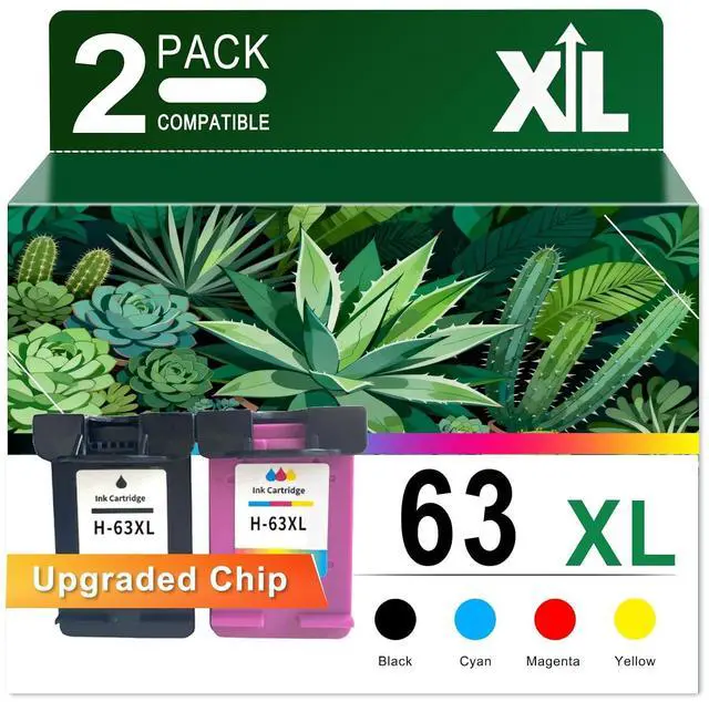 Main image of 63XL Ink Cartridge Compatible for HP 63 XL Ink Use for 1111 2130 | 2131 3630 3632 3830 4520 4650 5740 F6U61A Printers 1set