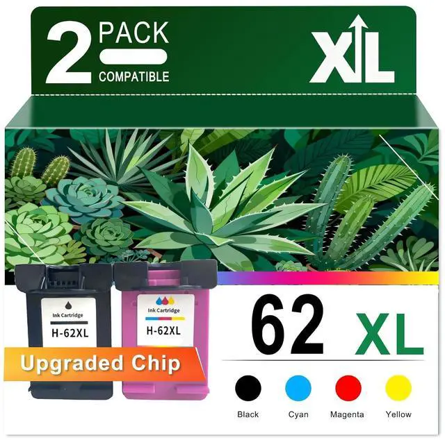 Main image of 62XL Ink Cartridge Compatible for HP 62 XL Ink Use for OFFICEJE 200 | 250 258 5744 8045 5540 5541 5745 5746 8040 5542 5640 5740 7640 200C 250C 5740 5542 5543 5544 5545 Printers 1set