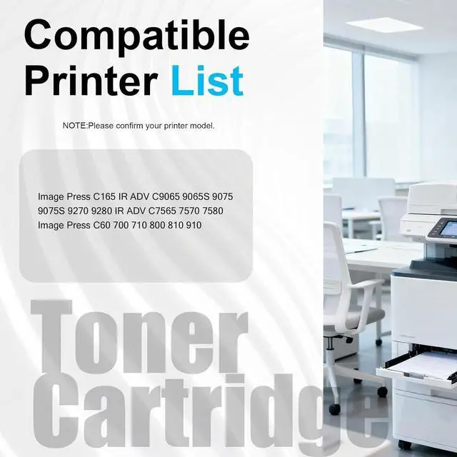 Alt view image 2 of 7 - WT-204 Toner Collection Unit Compatible for Canon to Work for Image | Press C165 IR ADV C9065 9065S 9075 9075S 9270 9280 IR ADV C7565 7570 7580 Image Press C60 700 710 Printers 2sets