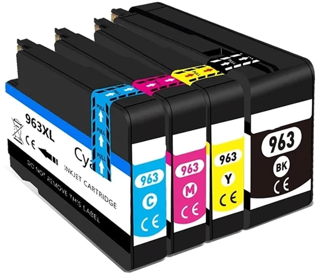 Main image of Ink for H-/*P 963XL 963 XL Cartridge Compatible for O-ficeJet Pro 9010 9012 9013 9015 9016 9019 9020 9022 9023 9025 Printer(4pcs-1SET)