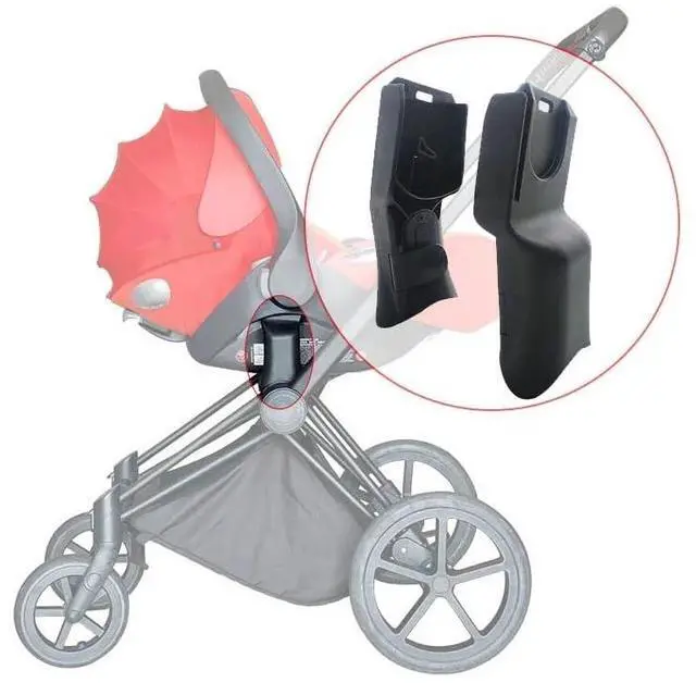 Alt view image 2 of 7 - Baby Car Seat Stroller Adapter Compatible with Cybex Priam 2/3/4 Prams and Aton Cloud Q/Z Sleeping Basket Converter Bebe Buggy Connector