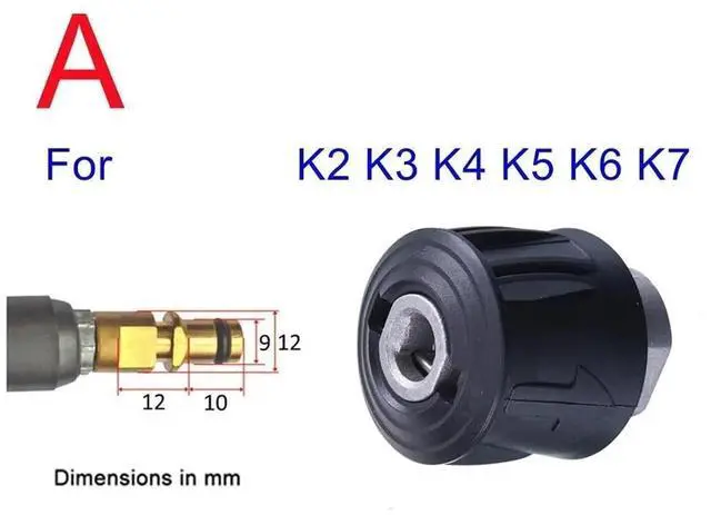 Alt view image 2 of 7 - M22 14mm Hose Adapter Compatible with Karcher K2-K7 Pressure Washer Gun | Hose connector compatible with Karcher K2 K3 K4 K5 K6 K7. Durable M22 14mm thread adapter