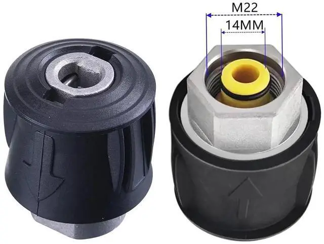 Alt view image 3 of 7 - M22 14mm Hose Adapter Compatible with Karcher K2-K7 Pressure Washer Gun | Hose connector compatible with Karcher K2 K3 K4 K5 K6 K7. Durable M22 14mm thread adapter