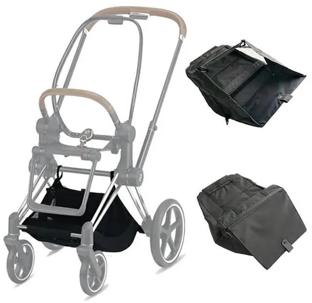 Main image of Stroller Basket compatible with Cybex Priam 3/4(2019~2025) Pushchair Shopping Bag Storage Bag Baby Buggy Replacement Accessories(Rosegold buckle)