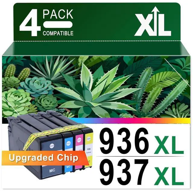 Main image of 936XL 937XL Ink Cartridge Compatible for HP 936 937 XL 4S6V0A | 4S6V7A 4S6V8A 4S6V9A 4Y866A Ink Use for OFFICEJET PRO 9110B 9120 9130 9720 9730 Printers 1set