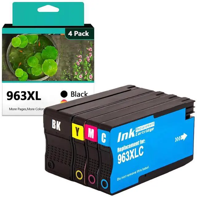 Main image of 963XL Ink Cartridges Compatible for HP 963 963XL Ink Cartridge, High-Yield for HP OfficeJet Pro 9010 9020 Series Printers Combo Pack(BK C M Y)