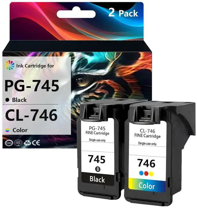 Main image of PG-745 Black and CL-746 Color Ink Cartridges Compatible for Canon PG-745 CL-746 for Canon Pixma IP2870 IP2870S MG2470 MG2970 MX497 TS207 TS307 TS3170 TR4570 Printers