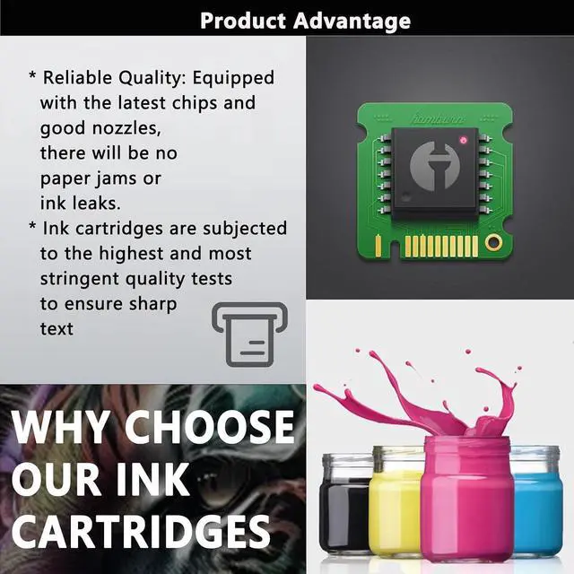 Alt view image 3 of 7 - PG-745 Black and CL-746 Color Ink Cartridges Compatible for Canon PG-745 CL-746 for Canon Pixma IP2870 IP2870S MG2470 MG2970 MX497 TS207 TS307 TS3170 TR4570 Printers