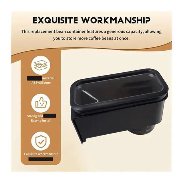 Alt view image 3 of 6 - Bean Container Coffee Bean Hopper, compatible for Ninja, ES701 Coffee Machine Replacement Parts