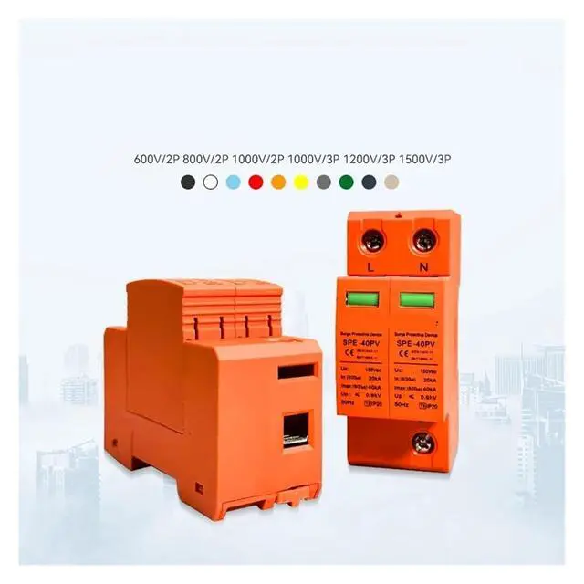Alt view image 5 of 6 - AC DC SPD 2P 3P 4P 20KA 40KA 275V 385V 500V 600V 1000V House Lightning Surge Protector Protective Low Voltage Arrester Device | 4,40KA 275VAC