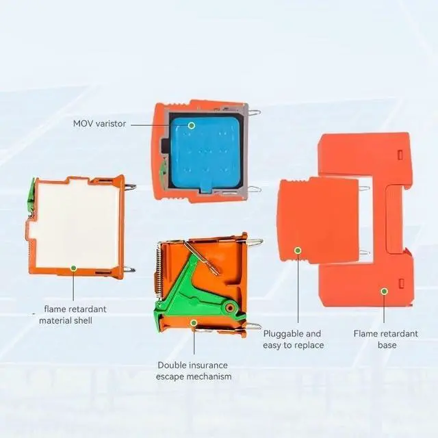 Alt view image 6 of 6 - AC DC SPD 2P 3P 4P 20KA 40KA 275V 385V 500V 600V 1000V House Lightning Surge Protector Protective Low Voltage Arrester Device | 4,40KA 275VAC