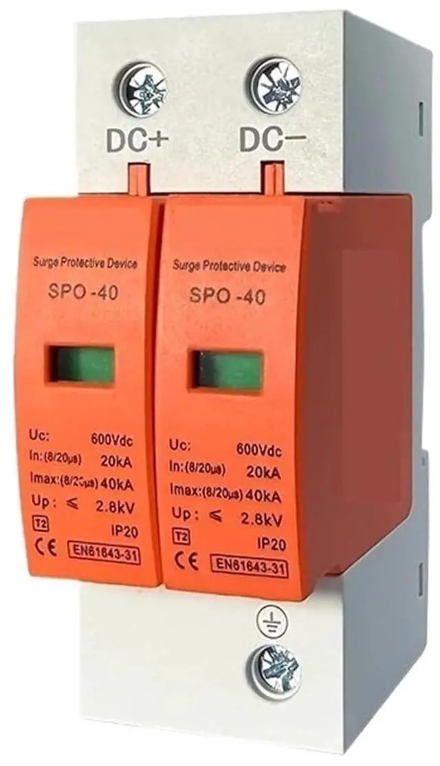 Main image of AC DC SPD 2P 3P 4P 20KA 40KA 275V 385V 500V 600V 1000V House Lightning Surge Protector Protective Low Voltage Arrester Device | 4,40KA 275VAC