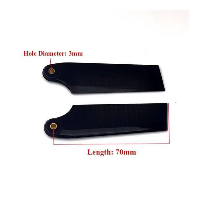 Alt view image 2 of 4 - Carbon Fiber 70mm Tail Blade Compatible with Trex500 Helicopter