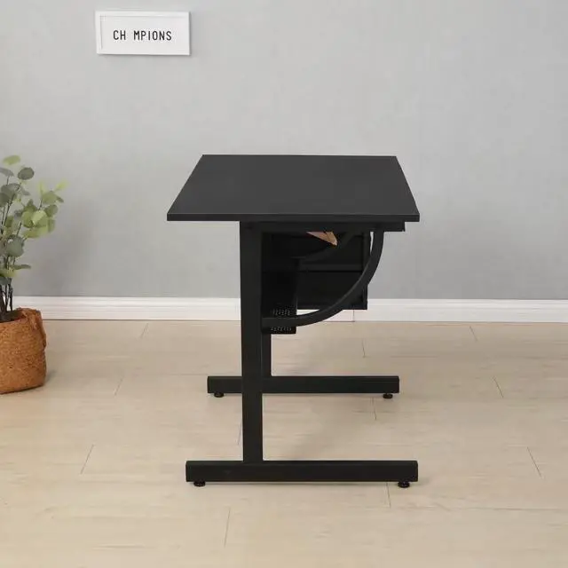 Alt view image 4 of 7 - Adjustable Drafting Table with Drawers and Stool for Adults/Artists, Black | Drawing Desk with Storage Shelf Side Table,Tabletop Angle Adjustable, Art Table Workstation for Painting Craft DIY