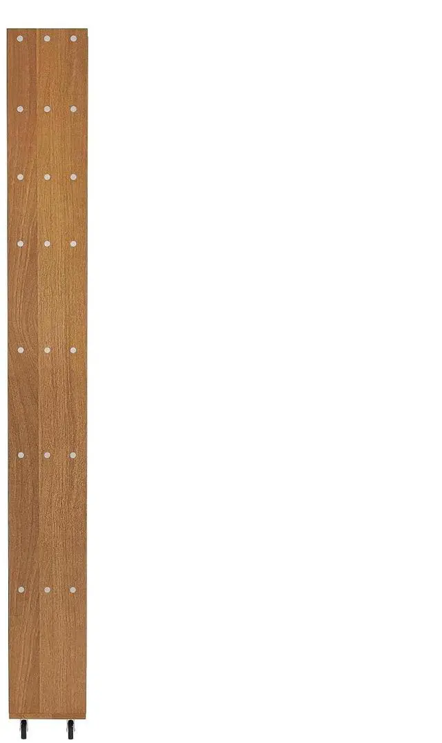 Alt view image 6 of 7 - 7 Tier Slim Storage Cart with Pull-Out Open Shelves, Single-Sided of Fridge Slim Rolling Storage Cart with Wheels, Pull Out Spice Rack, Narrow Snack Organizer for Kitchen, Living Room, Oak