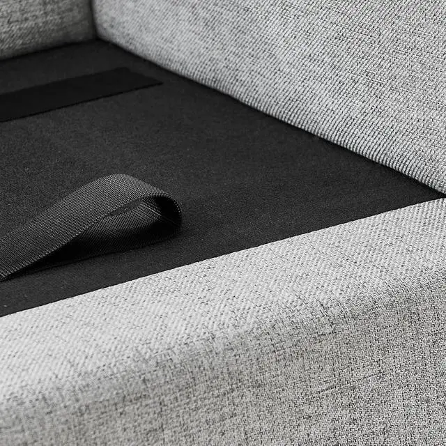 Alt view image 6 of 7 - Elevated Large Dog Bed with 2 Removable Cushion, Light Gray | Raised Pet Sofa with Washable Cushion Cover, Furniture Style Linen Fabric Dog Couch for Large Dogs, 100lbs Load Capacity