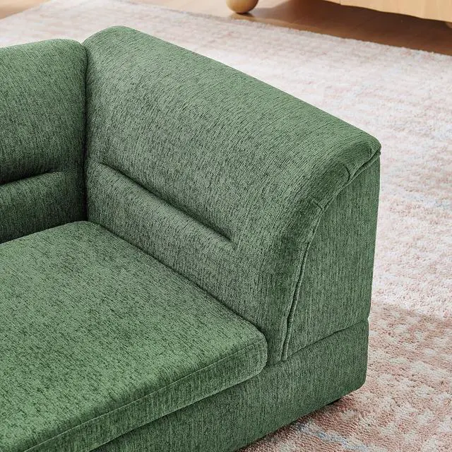 Alt view image 7 of 7 - Elevated Large Dog Bed with 2 Removable Cushion, Olive Green | Raised Pet Sofa with Washable Cushion Cover, Furniture Style Linen Fabric Dog Couch for Large Dogs, 100lbs Load Capacity