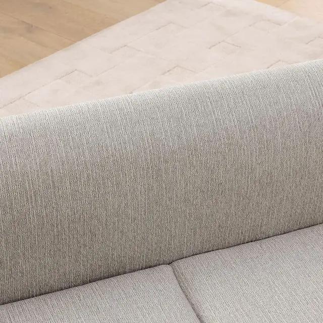 Alt view image 7 of 7 - Elevated XL Dog Bed with Soft Tufted Backrest and Armrest, Beige | Raised Dog Couch for Large and X Large Dogs, Linen Upholstered Comfy Pet Furniture with Legs, 120lbs Weight Capacity
