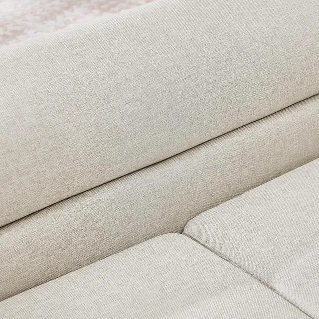 Alt view image 7 of 7 - Elevated Large Dog Bed with 2 Removable Cushion, Beige | Raised Pet Sofa with Washable Cushion Cover, Furniture Style Linen Fabric Dog Couch for Large Dogs, 100lbs Load Capacity