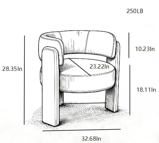 Alt view image 2 of 7 - Accent Chair with Round Seat, Full Boucle Upholstered Comfy Single Armchair with Upholstered, Modern Living Room Leisure Single Sofa Chair for Bedroom Waiting Room Apartment Office, Antique Green