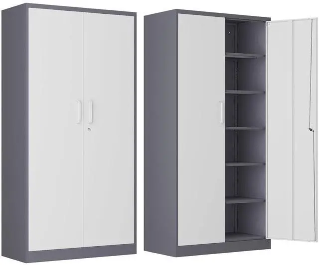 Main image of Metal Storage Cabinet with Lock,71" Garage Cabinets with 2 Doors and 4 Adjustable Shelves, Steel Locking Caninets Tall Tool Storage Cabnet, Lockable File Caninet for Home Office, Pantry