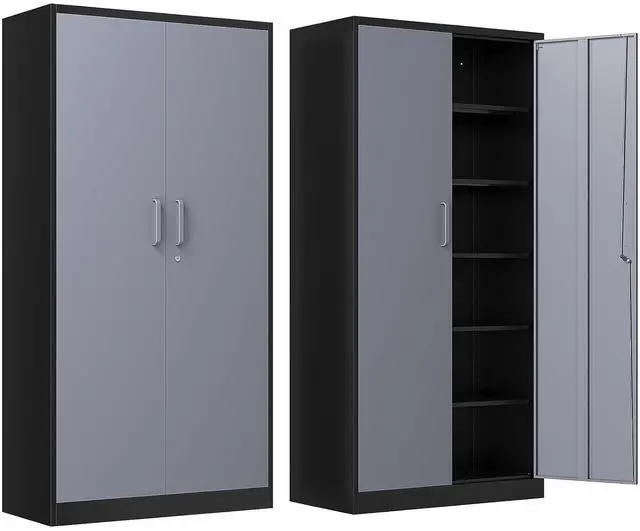 Main image of Metal Storage Cabinet with Lock,71" Garage Cabinets with 2 Doors and 4 Adjustable Shelves, Steel Locking Caninets Tall Tool Storage Caninet, Lockable File Cabnet for Home Office, Pantry