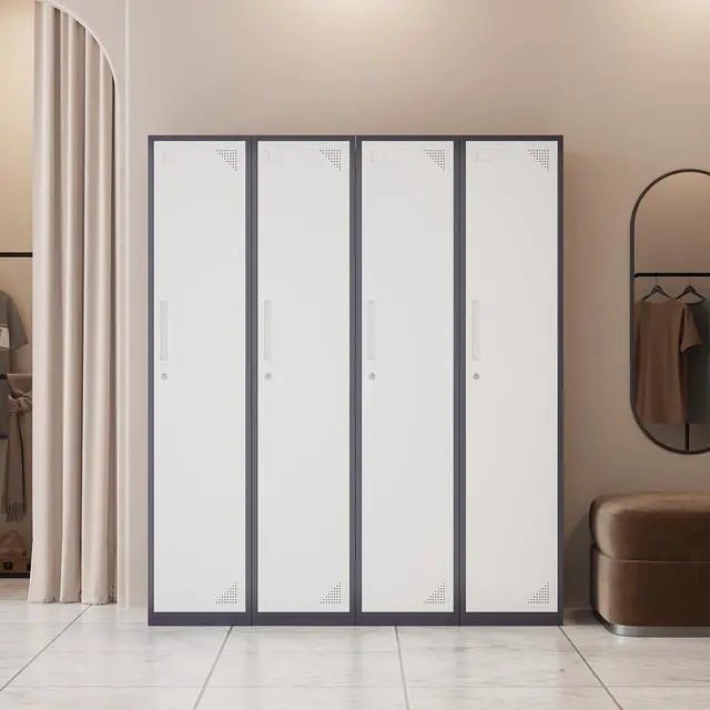 Alt view image 7 of 7 - Metal Storage Locker, Metal Locker with 1 Doors, 71" Tall Steel Storage Lockers for Employees, Locker Storage Cabinets Organizer for School, Gym, Home Office, Staff