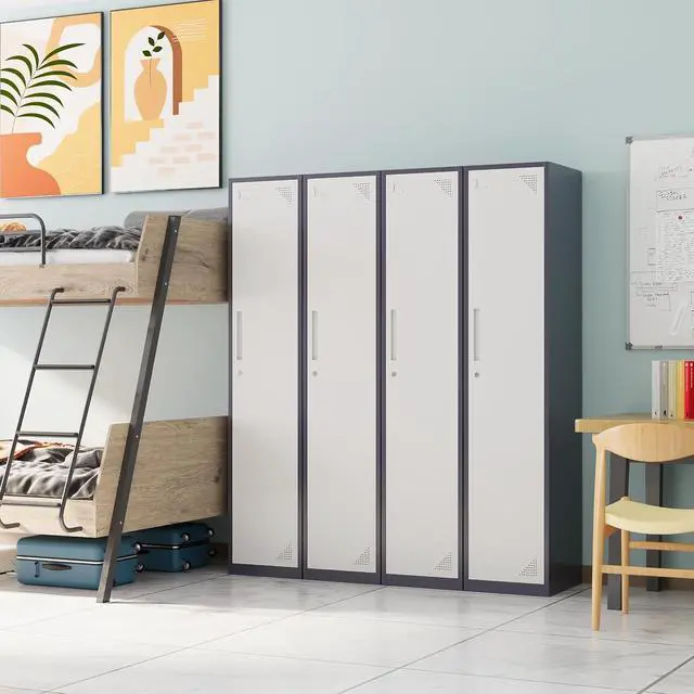 Alt view image 6 of 7 - Metal Storage Locker, Metal Locker with 1 Doors, 71" Tall Steel Storage Lockers for Employees, Locker Storage Cabinets Organizer for School, Gym, Home Office, Staff