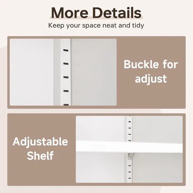 Alt view image 7 of 7 - Metal File Cabinets, Lateral Filing Cabinet with 3 Drawers, 65" H File Caninet for Home Office, Office Storage Caninets with Adjustable Shelves for Letter/Legal / A4 - Assembly Required
