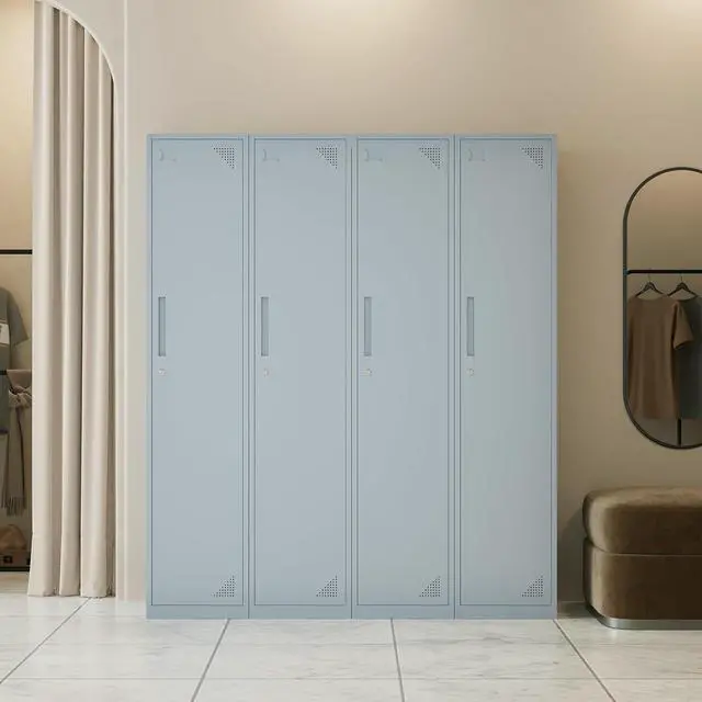 Alt view image 7 of 7 - Metal Storage Locker, Metal Locker with 1 Doors, 71" Tall Steel Storage Lockers for Employees, Locker Storage Cabinets Organizer for School, Gym, Home Office, Staff