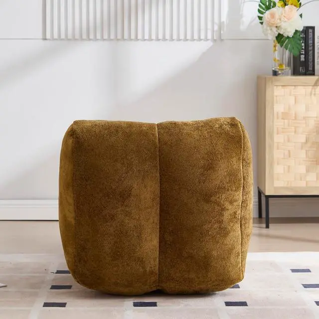 Alt view image 6 of 7 - Big Bean Bag Chairs for Adults, Comfy Bean Bag Bed, Boneless Lounger Chair Filled Spong, Lazy Lounge Sofa, Floor Chair for Living Room, Bedroom or Balcony,Brown