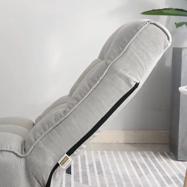 Alt view image 7 of 7 - Lazy Single Sofa with with 3 Adjustable Position,Reclining Lounger Chair, Tatami Balcony Gaming Couch, Leisure Reading Chair for Bedroom/Living Room/Space Saving,Gray