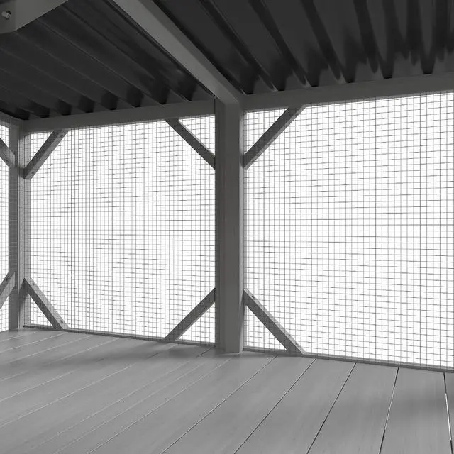 Alt view image 7 of 7 - Catio Outdoor Cat Enclosure Window, 44.5" Wooden Outdoor Cat Window Perch for Indoor Cats, Large Weatherpoof Pet House Cage Condo for Outside Sunbathing, Napping & OverlookingGrey