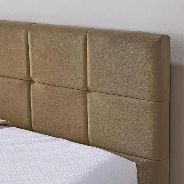 Alt view image 7 of 7 - Full Size Upholstered Daybed with High Headboard, Soft Velvet Upholstered Day Bed Frame with Comfortable Left Armrests, L Shaped Tufted Corner Sofa Bed for Bedroom, Living Room, Brown