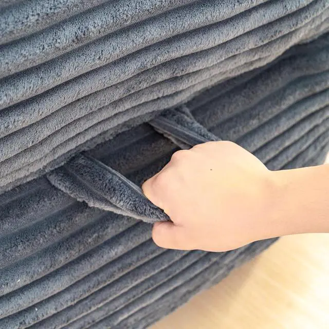 Alt view image 6 of 7 - Giant Bean Bag Chair for Adults with Armrests, Comfy Large Beanbag Lounge, Corduroy Floor Lazy Sofa, Fluffy Cloud Reading Chair, Bean Bag Couch for Gaming Room, Living Room, Bedroom & Dorm, Gray