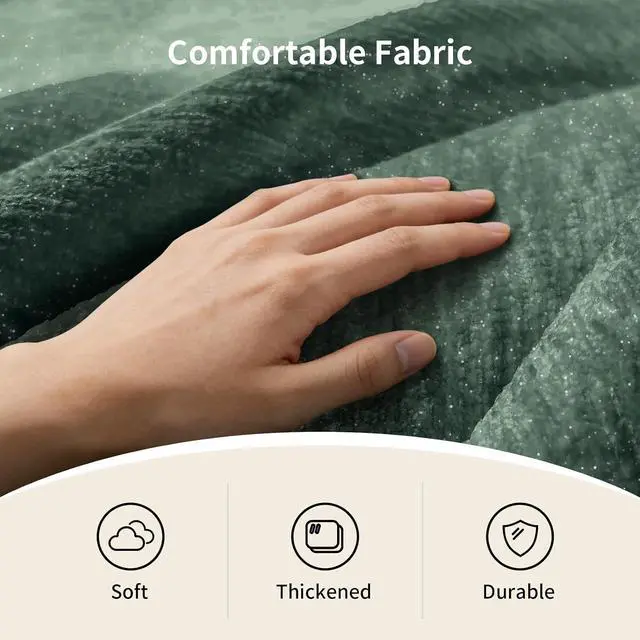 Alt view image 5 of 7 - Large Bean Bag Chair with Footrest, Armrest Lazy Floor Sofa with Ottoman, Comfy BeanBag Reading Chair with High-density Foam for Living Room, Bedroom, Apartment Gaming, Playing or Relaxing, Green