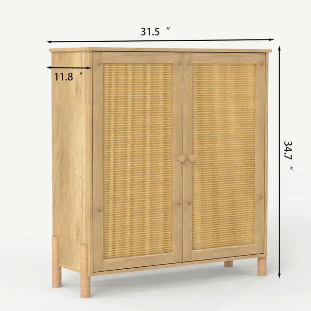 Alt view image 2 of 7 - Farmhouse Coffee Bar with Doors and Shelves, Entryway Storage Cabinet with Adjustable Shelves, Garage Kitchen Cabinet, Furniture for Living Room, Bathroom & Dining Room