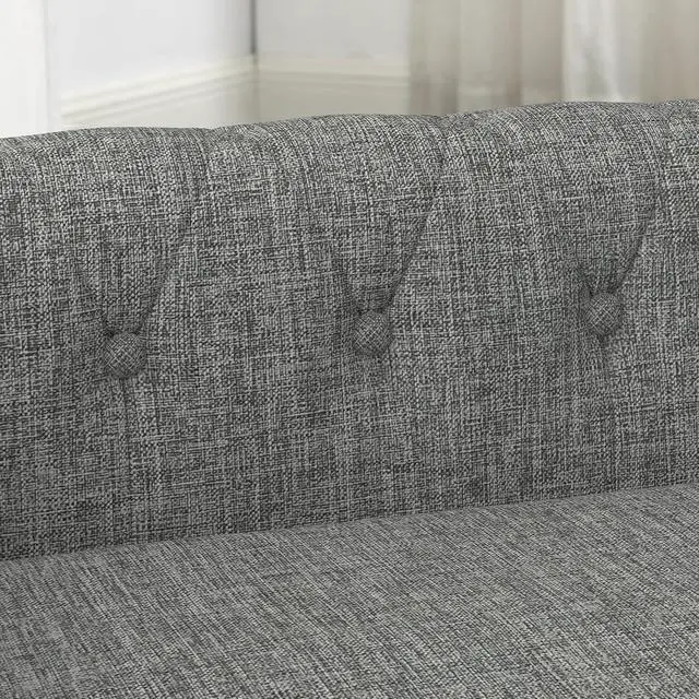Alt view image 4 of 7 - Elevated Dog Couch Bed for Medium and Large Sized Dog,Raised Pet Sofa with Washable Cushion Cover,Comfortable Linen Pet Couch,60 lbs Loading Large Sofa Chair,Light Grey
