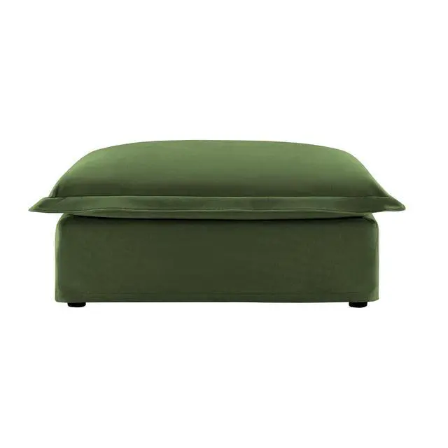 Alt view image 2 of 6 - Chenille Ottoman Footrest, Stylish Stool Bench for Living Room, Bedroom, and Apartment, Stool Bench Chaise Perfect for Sectional Sofas, Soft and Durable Upholstered Design