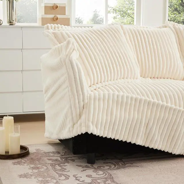 Alt view image 6 of 6 - Chenille Ottoman Footrest, Stylish Stool Bench for Living Room, Bedroom, and Apartment, Stool Bench Chaise Perfect for Sectional Sofas, Soft and Durable Upholstered Design