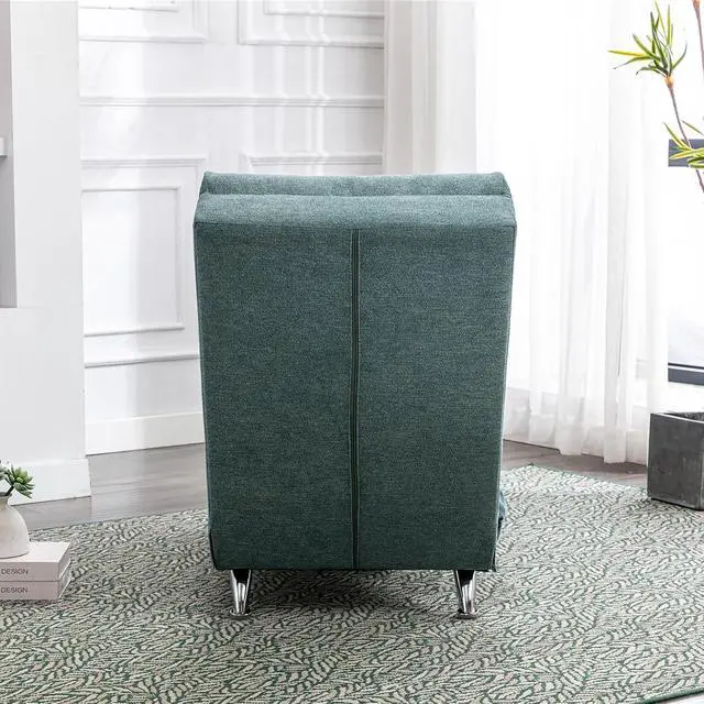 Alt view image 6 of 7 - Chaise Lounge Chair Indoor,Massage Chaise Lounge with Remote Control,Electric Massage Floor Chair,Modern Long Lounger with 5 Modes, Chaise Lounge Sofa for Office, Living Room,Bedroom,Linen,Teal