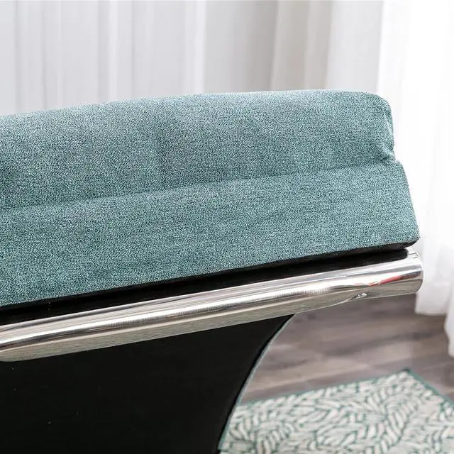 Alt view image 7 of 7 - Chaise Lounge Chair Indoor,Massage Chaise Lounge with Remote Control,Electric Massage Floor Chair,Modern Long Lounger with 5 Modes, Chaise Lounge Sofa for Office, Living Room,Bedroom,Linen,Teal